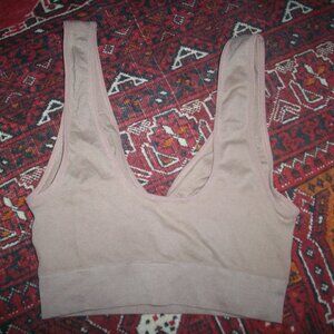 IZOD Wireless Beige Sports Bra/Bralette ~ Size Medium - No Pads